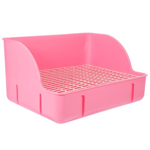 Yardwe Kaninchen-töpfchen-trainingstoilette Welpen Pads Häschen-PIPI-Toilette Chinchilla Heu Kaninchenkäfige Drinnen Kaninchen Töpfchen Hundebad Hasenzubehör Kaninchenstreu Rosa von Yardwe