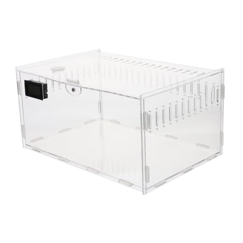 Yardwe Kasten Futterbox Für Reptilien Schlangenbehälter Professioneller Reptilienkäfig Reptilien-Terrarium-lebensraum Premium Reptilienkäfig Reptilienzucht Reptichip Acryl Transparent von Yardwe