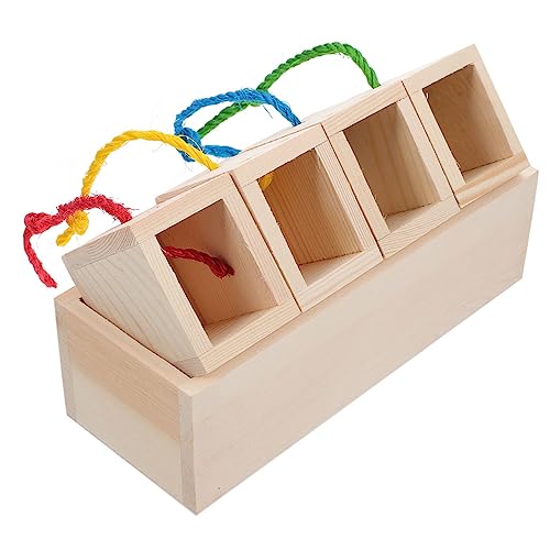 Yardwe Kasten Hamster Spielzeug zur Nahrungssuche Spielzeug zum Entdecken von Hamsterfutter Spielzeuge Kaninchenspielzeug hamsterspielzeug Hasenspielzeug Spielset aus Holz Kleiner Hamster von Yardwe