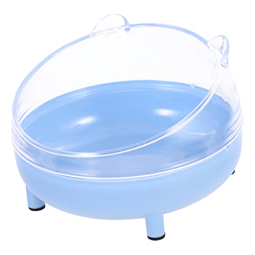 Yardwe Kasten Hamsterbad Hamsterzubehör Sandbad für Hamster Rennmaus Badesand Wasserschale Hamster-Sandbad Hamster klo badewanne Haushalt Hamster Badezimmer Kleintierbedarf Plastik Blue von Yardwe