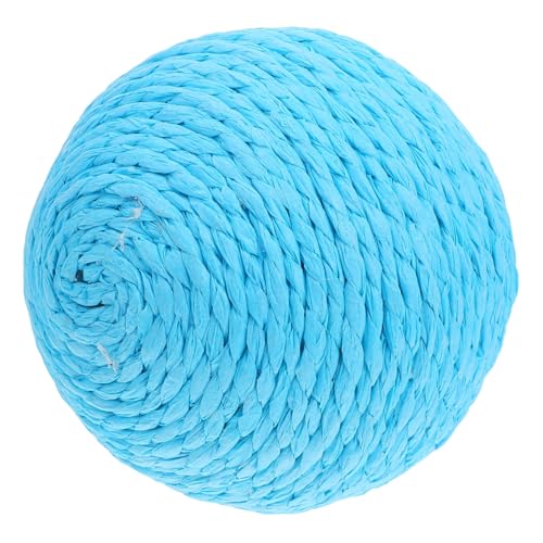 Yardwe Katze Sisalkugel Kätzchen Bälle Kätzchen Spielzeug Katzenplüschballspielzeug Katzenkratzspielzeug Sisal-Katzenspielzeug Kratzbälle für Katze Seilspielzeug für Katzen Sky-Blue von Yardwe