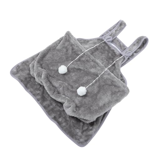 Yardwe Katzen Tasche Haustier Katzentaschen Katzentransporter Katzenstreu Beutel Katzenspielzeug Katzentrageschürze Hund Hält Schürze Tasche Zum Halten Von Katze Korallenvlies Grey von Yardwe