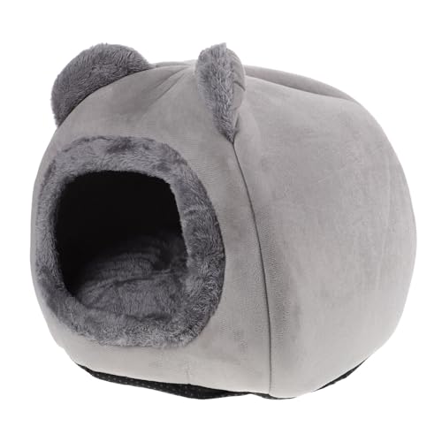 Yardwe Katzenbetten Katzenbett Zelt Winterschlafbetten Für Katzen Kätzchen Höhlenbett Katzen Wärmebett Katzenhäuser Katzenhütte Haustierbetten Für Katzen Katzenhaus Katzennest Grey Stoff von Yardwe