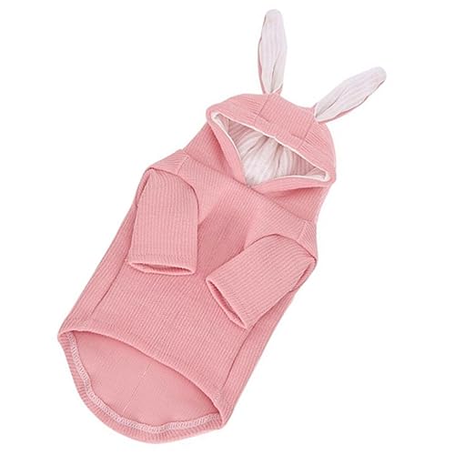 Yardwe Kleidung für Haustiere Bunny Ears Bunny Ohren Haustierkleidung Hund Hasenohren Pullover Muskelshirt Welpen-Outfit entzückendes Hundekleid Winter schmücken Sweatshirt Kätzchen Weste von Yardwe