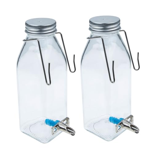 Yardwe Kleines Haustier Wasserflasche Set 350ml Trinkflasche Für Kaninchen Und Kleine Tiere Hängendes Leises Trinksystem Für Hasen Ideal Für Käfige Und Ställe von Yardwe