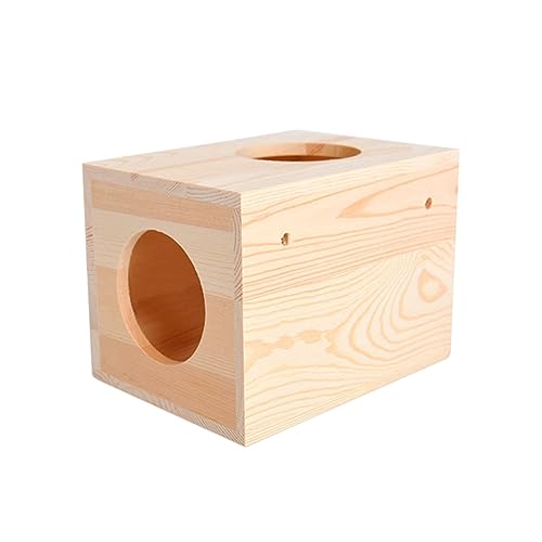 Yardwe Meerschweinchen Chinchilla Freundliches Holz-hamsterhausbett Bequemer Ruheplatz von Yardwe