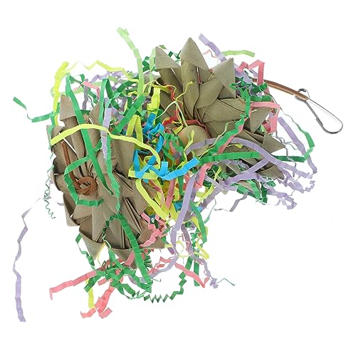 Yardwe Kauspielzeug für Papageienkäfige Vogelkauspielzeug Design für Papageien Sittiche Robustes Spielzeug von Yardwe