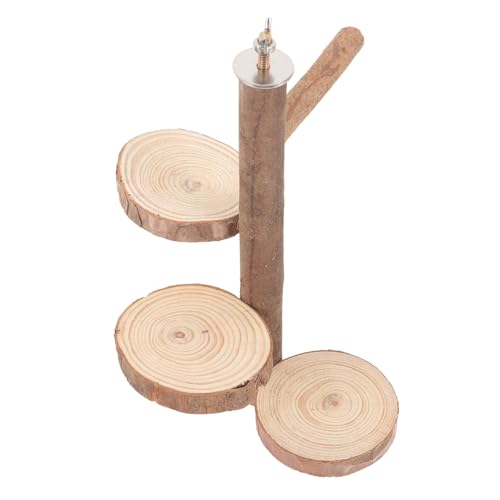 Yardwe Papageien-ständer Aus Holz Natürlicher Vogelstand Sittichstange Aus Holz Wellensittich Kauspielzeug Vogelplattform Aus Holz Nymphensittich-Spielzeug Hölzern Vogel Stehen Vögel von Yardwe