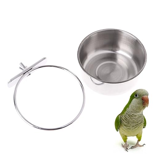 Yardwe Papageien-Futter- Und Wassernapf Edelstahl Tierfutterbox Käfig-wasserbecken Für Vögel Leicht Zu Reinigende Schüssel 14 cm Rand Yardwe Papageien-Futter- Und Wassernapf Edelstahl Tierfutterbox Käfig-wasserbecken Für Vögel Leicht Zu Reinigende Schüssel 14 cm Rand von Yardwe