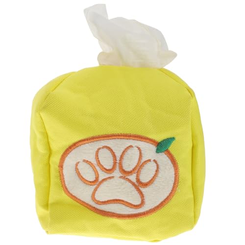 Yardwe Papierhandtuch für Haustiere Plüschtiere Hundeseil Interactive Dog Toys schnüffelteppich Welpen Schnüffelmatte Stofftier zum Ziehen für Haustiere Oxford-Stoff Yellow von Yardwe