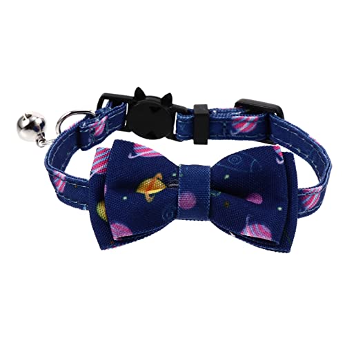 Yardwe Pet Bowtie Collar Pet Bell Necklace Einstellbar Kätzchenkragen Für Partyfestival von Yardwe