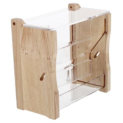 Yardwe Rutin-hühnerfutter Inkubator Container Hühnerfänger Die Füttern Trog Behälter Mit Deckel Taubensicherer Vogelhäuschen Abs Hühnchen-leckerli Für Hühner Milbe Haustier Acryl Beige von Yardwe