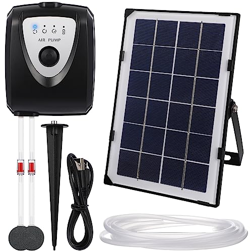 Yardwe Sauerstoffpumpe Tragbare Luftpumpe Luftpumpe Für Aquarien Luftpumpe Für Aquarien Teichbelüfter Mit Luftpumpe Teichbelüfter Mit Pumpe Solar-Luftpumpe Für Aquarien von Yardwe