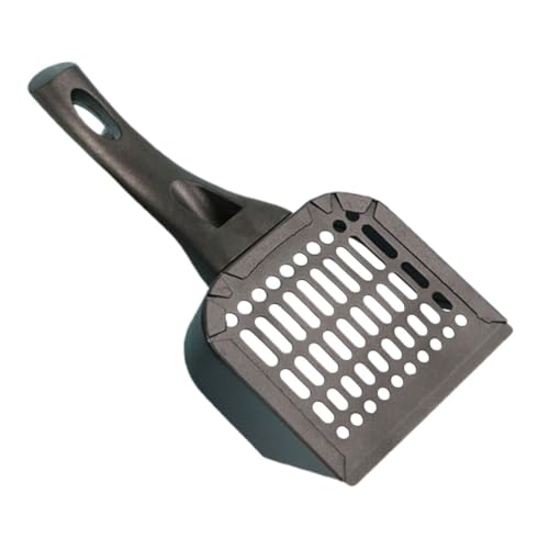 Yardwe Schaufel für Katzenstreu Liner Mülleimer Kratzen Wurfsieb Halter katzenklo zubehör cat Litter Shovel Poop-Reinigungsschaufel Kätzchenkotschaufel Rostfreier Stahl Black von Yardwe