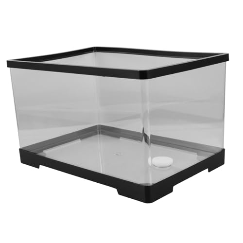 Yardwe Schildkrötenbecken Mini-Aquarium Schildkrötenpanzer Betta-Aquarium Zuchtbecken für Schildkröten schildkrötenhaus wasserschildkröten Kampfpanzer Fischglas Acryl Transparent von Yardwe