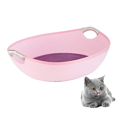 Yardwe Schlafbett für Katzen tierkissen kuschelbett kuschelhöhle cat Bed gefilztes Katzenhaus Katzennesthaus Katzenfilznest Katze schlafnest Dropshipping Haustierbett Haustierzubehör Rosa von Yardwe