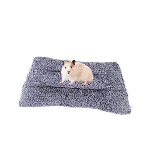 Yardwe Schlafmatte Einstreu Für Meerschweinchen Meerschweinchenkäfig Kleine Tiermatte Haustiermatte Meerschweinchenvlies Kleines Tierbett Winter Hamster Pad Igeltasche Betthamster Grey von Yardwe