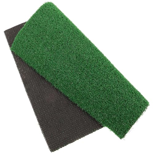 Yardwe Simulierte Rasen-terrassenmatte Nylon-scheuerschwamm Schildkröten-kletterplattform Großes Schildkrötenbecken Bergbauwerkzeuge Schildkröten-Aquarium Schildkröten-Dock Gras Green Abs von Yardwe