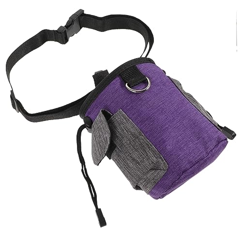 Yardwe Snackpaket Für Haustiere Welpentasche Leckerlibeutel Für Hunde, Klein Tasche Für Hundeleckereien Bausatz Hunde-PIPI-pad Hund Reisetasche Hundekotbeutel Violett Oxford-Stoff von Yardwe