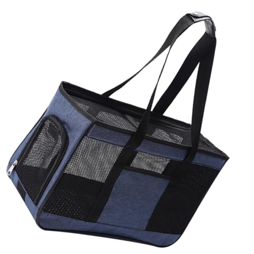 Yardwe Tasche für Haustiere Katzenausbruchsicher Transportbox für Katze pet Backpack Dog Carrier Bag Reisetasche hundekotbeutel Haustierbedarf Faltbare katzentragetasche Oxford-Stoff Blue von Yardwe