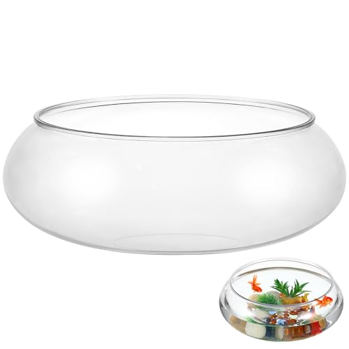 Yardwe Transparente Fischglas-Vase, runde Blasenschale, Desktop-Terrarium, kleine Kugel, Goldfisch-Tank, breite Öffnung, Luftpflanzenvase, Hydrokulenten, Pflanzgefäß, 2800 ml, für Zuhause und Büro von Yardwe