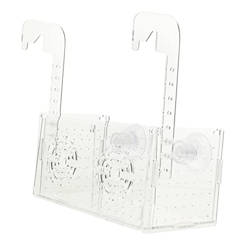 Yardwe Fischausbrüter Box Isolationsbox Für Fische Mit Trennwand Und Deckel Für Fischzucht Und Quarantäne Transparent Mit Saugnäpfen von Yardwe