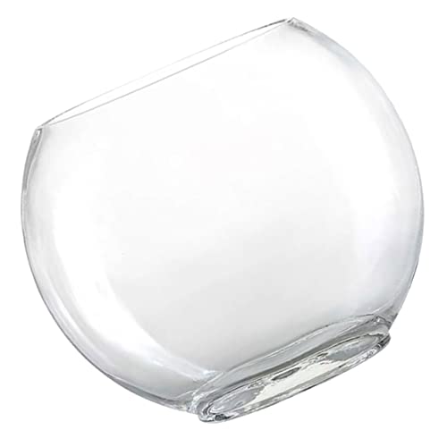 Yardwe Transparentes Ökologisches Aquarium Glasterrarium Goldfischglas Aus Glas Runde Vase Aus Glas Runde Glasvase Luftpflanzenhalter Glasschalenvase Ökologische Flasche Miniatur von Yardwe