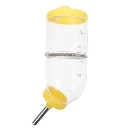 Yardwe Trinkbrunnen Für Hamster Wasserspender Für Kaninchen Hamsterkäfige Und Lebensräume Automatische Tränke Hamsterwasser Klare Flasche Hase Papagei Hamsterspielzeug Yellow Plastik von Yardwe