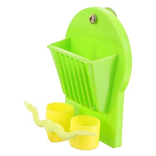 Yardwe Vogel-Obst- Und Gemüseständer Für Vogelsittiche Taubenfutter Papageienspielzeug Huhn Vogelfütterer Futterspender Haustier Mehlwürmer Pavillon Käfig Light Green Plastik von Yardwe