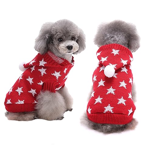 Yardwe Welpenkleidung Weihnachtskleidung für Hunde Hundepullover Rollkragenpullover Halloweenkostüm Weihnachtspullover Haustierzubehör warmes Hundekostüm Winter Weihnachtskostüme von Yardwe