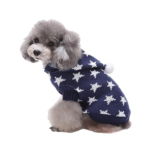 Yardwe Haustierkleidung Rollkragenpullover für Haustiere Halloweenkostü Welpen Pullover Hunde-Hoodie Kleider Hundekleidung Haustier-Partykostü Elch Weihnachtstuch von Yardwe