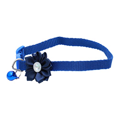 Yardwe Blumen-katzenhalsband Halsband Für Haustier Blaues Etikett Schnalle Haustier Süßes Welpenhalsband Kleidungsetiketten Welpen Kragen Haustiermarke Cosplay von Yardwe