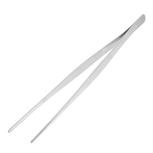 Yardwe gerade Pinzette präzisionspinzette pinzette lang Precision Tweezers Aquatic Planting Tweezers Aquatic Plant Maintenance Tools Werkzeug Tankpinzette Aquariumpinzette Silver von Yardwe