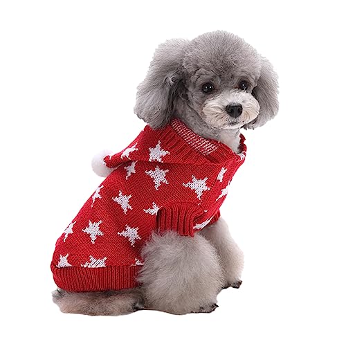 Yardwe Welpenkleidung Hals Pullover Hundepullover Halloweenkostü Hunde Winterjacke Weihnachtspullover Kleidung warmes Hundekostü Haustierzubehör Haustier Hund Weihnachtskostüme von Yardwe