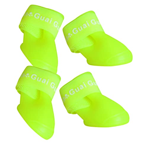 Yardwe Gummi-Regenschuhe Für Hunde Regenstiefel Für Hunde Hunderegenstiefel Für Kleine Hunde Latex-überschuhe Für Regen Hündchen-Regenstiefel Hundestiefel Stock Haustier von Yardwe