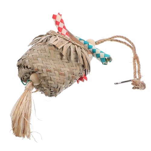 Yardwe zur Nahrungssuche für Papageien Nymphensittich Papageienfutter Käfig Bird Toys Naturholz Vogelspielzeug Vogel Papagei Kauspielzeug Vogel hängendes Kauspielzeug von Yardwe