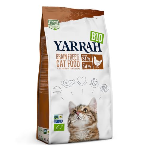 Getreidefreie Hühner- und Fischnuggets für Katzen 800 G von Yarrah