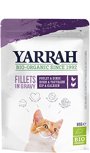 Katzen Bio Pouch Filets mit Truthahn in soße von Yarrah