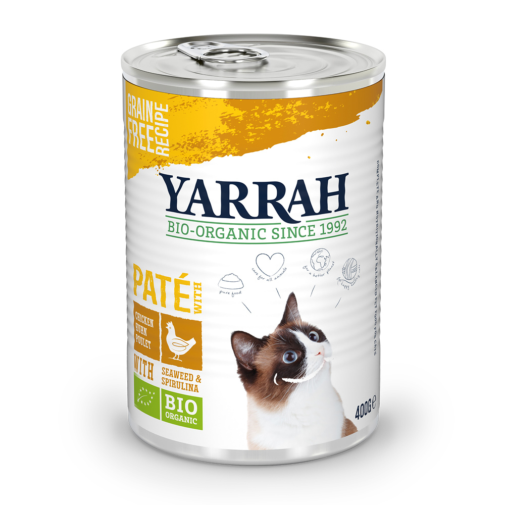 Sparpaket Yarrah Bio Pâté  12 x 400 g - Bio Huhn von Yarrah
