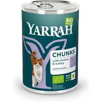 Yarrah Adult Bio Bröckchen 12x405 g Huhn & Truthahn von Yarrah