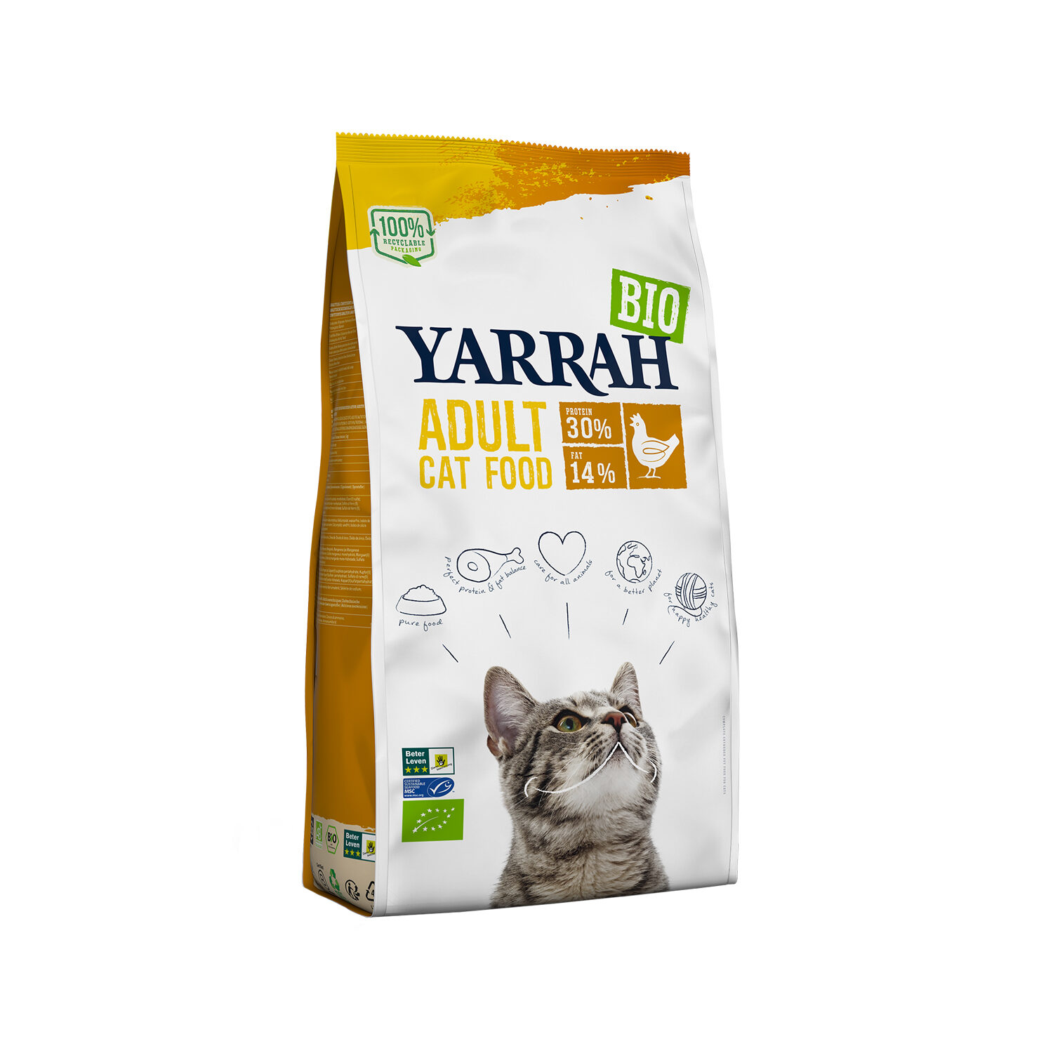 Yarrah Bio Adult Katzenfutter - Huhn - 2,4 kg von Yarrah