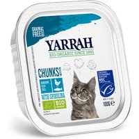 Yarrah Bio Chunks 6 x 100 g - Fisch mit Bio Spirulina von Yarrah