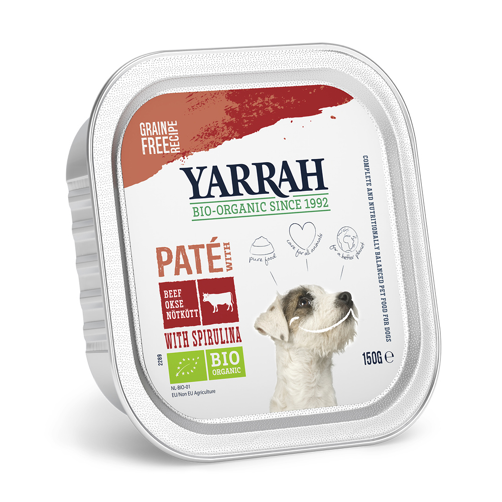 Yarrah Bio Paté 12 x 150 g - Bio Rind mit Bio Spirulina von Yarrah