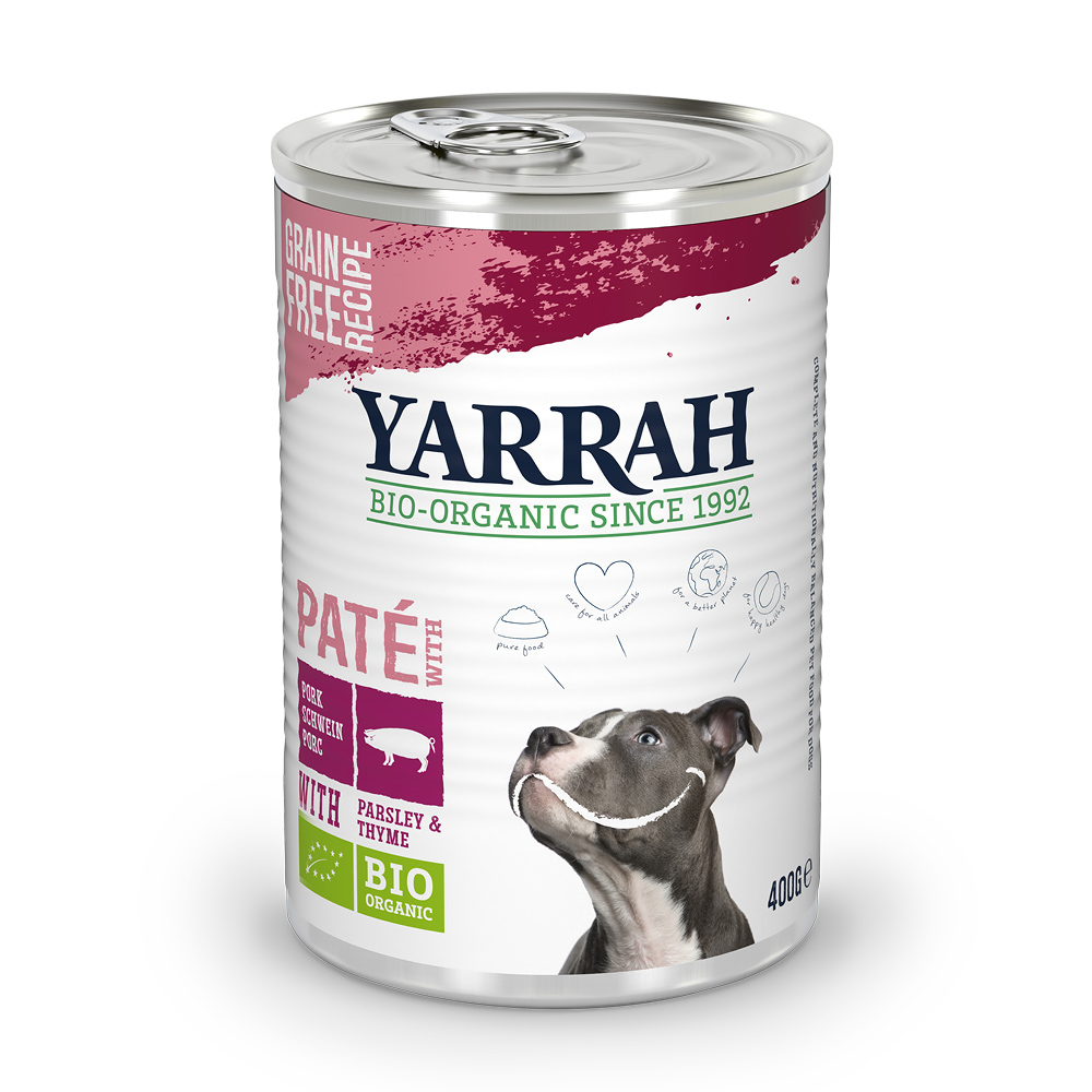 Yarrah Bio Paté mit Schwein - Sparpaket: 6 x 400 g von Yarrah