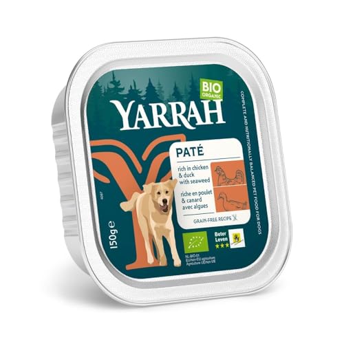 Yarrah Dog Food Paté Nassfutter, Huhn & Ente, getreidefrei, 150g von Yarrah