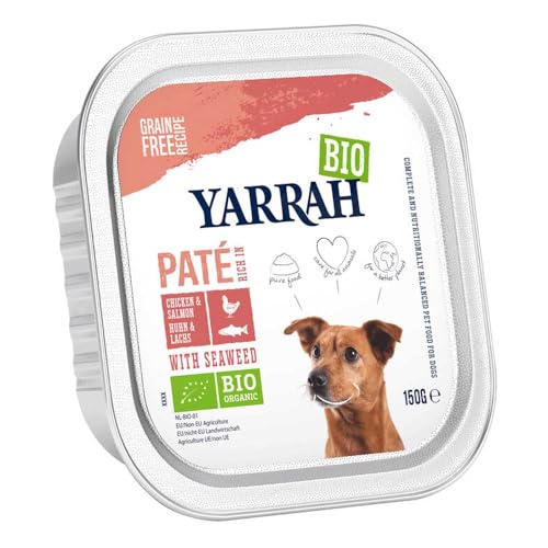 Yarrah Dog Food Paté Nassfutter, Huhn & Lachs, 150g von Yarrah