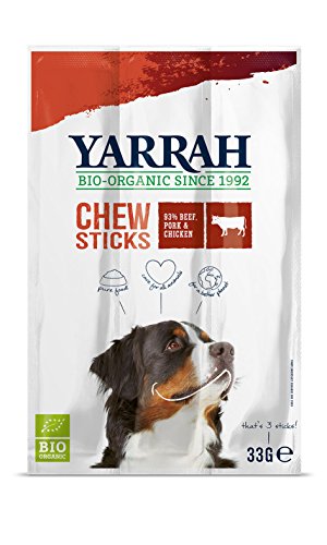 Yarrah Kausticks (3x11g) Bio Hundesnack, 25er Pack (25 x 0.033 kg) von Yarrah