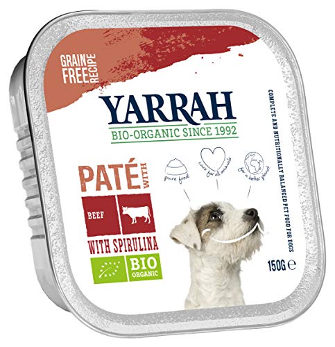 Yarrah Pate Rind Spirulina 150g Bio Hundefutter, 12er Pack (12 x 0.15 kg) von Yarrah