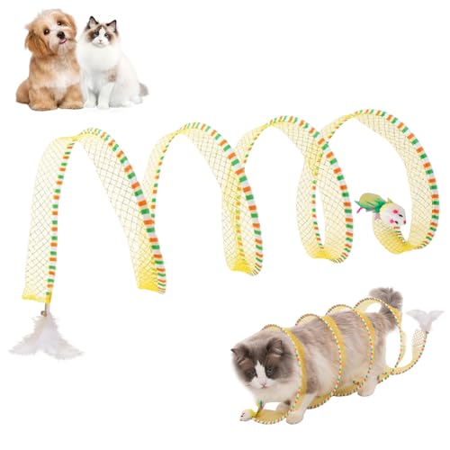 Faltbar Katzentunnel Katzen Tunnel, Interaktives Katzenspielzeug S Katzen Tunnel Spirale mit Federspielzeug und Spielmaus, Spieltunnel Katze, Cat Play Tunnel Tube für Welpen, Kaninchen, Klein Tiere Faltbar Katzentunnel Katzen Tunnel, Interaktives Katzenspielzeug S Katzen Tunnel Spirale mit Federspielzeug und Spielmaus, Spieltunnel Katze, Cat Play Tunnel Tube für Welpen, Kaninchen, Klein Tiere von Yarteim