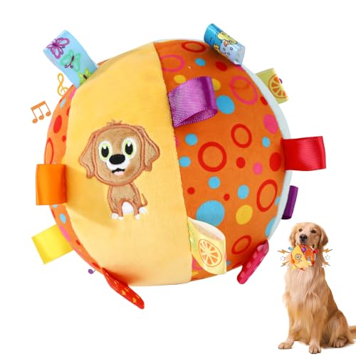 Yarteim Hundespielzeug Ball, 15cm Dauerhaft Hundefußball mit Griff, Fußball für Hunde, Wasserspielzeug Hunde, Hunde Geburtstagsgeschenke, Interaktives Hundeball für Outdoor, Indoor, Rasen, Schwimmen von Yarteim